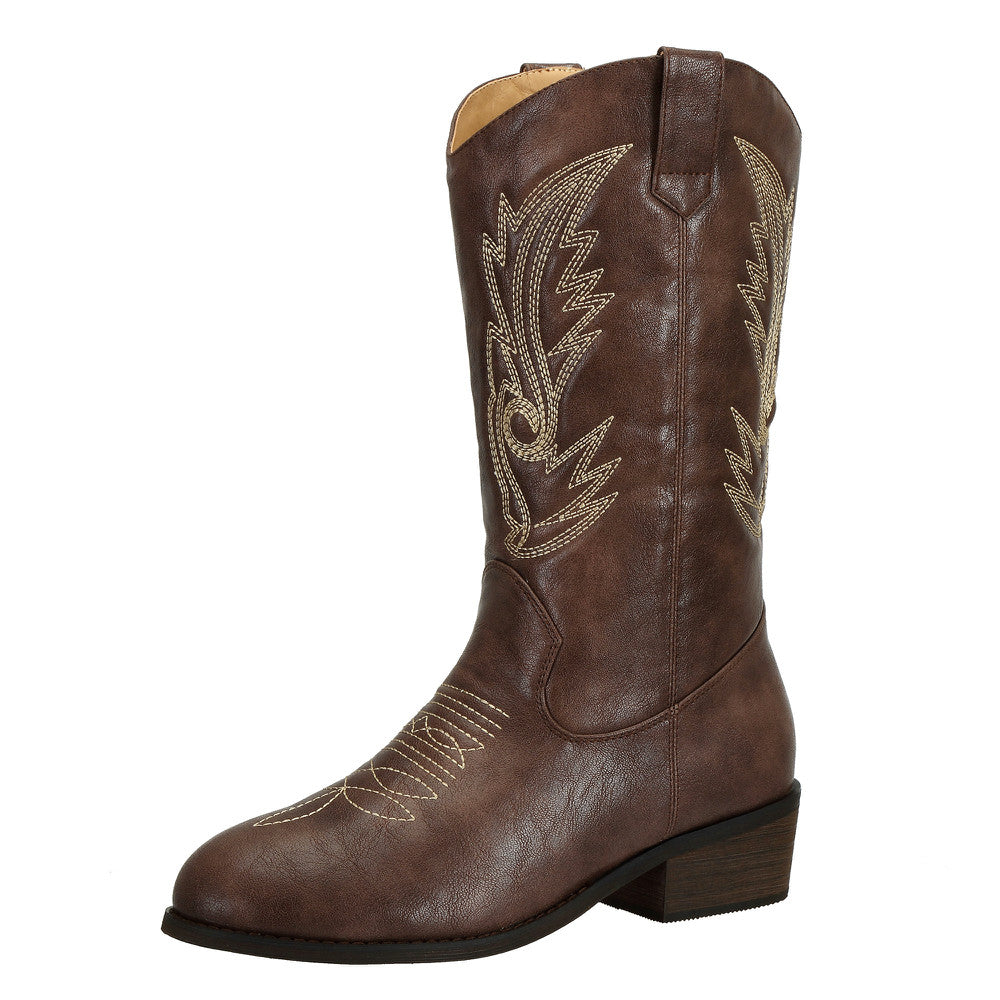 Womens Cowboy Boots Round Toe